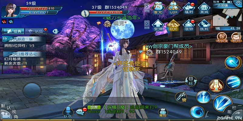 Giao diện game tru tiên